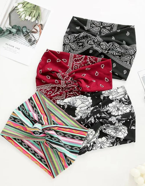 Load image into Gallery viewer, Hair Accessories Twisted Extra Large Thick Wide Headbands Turban Workout Headband Head Wraps for Women - My Store
