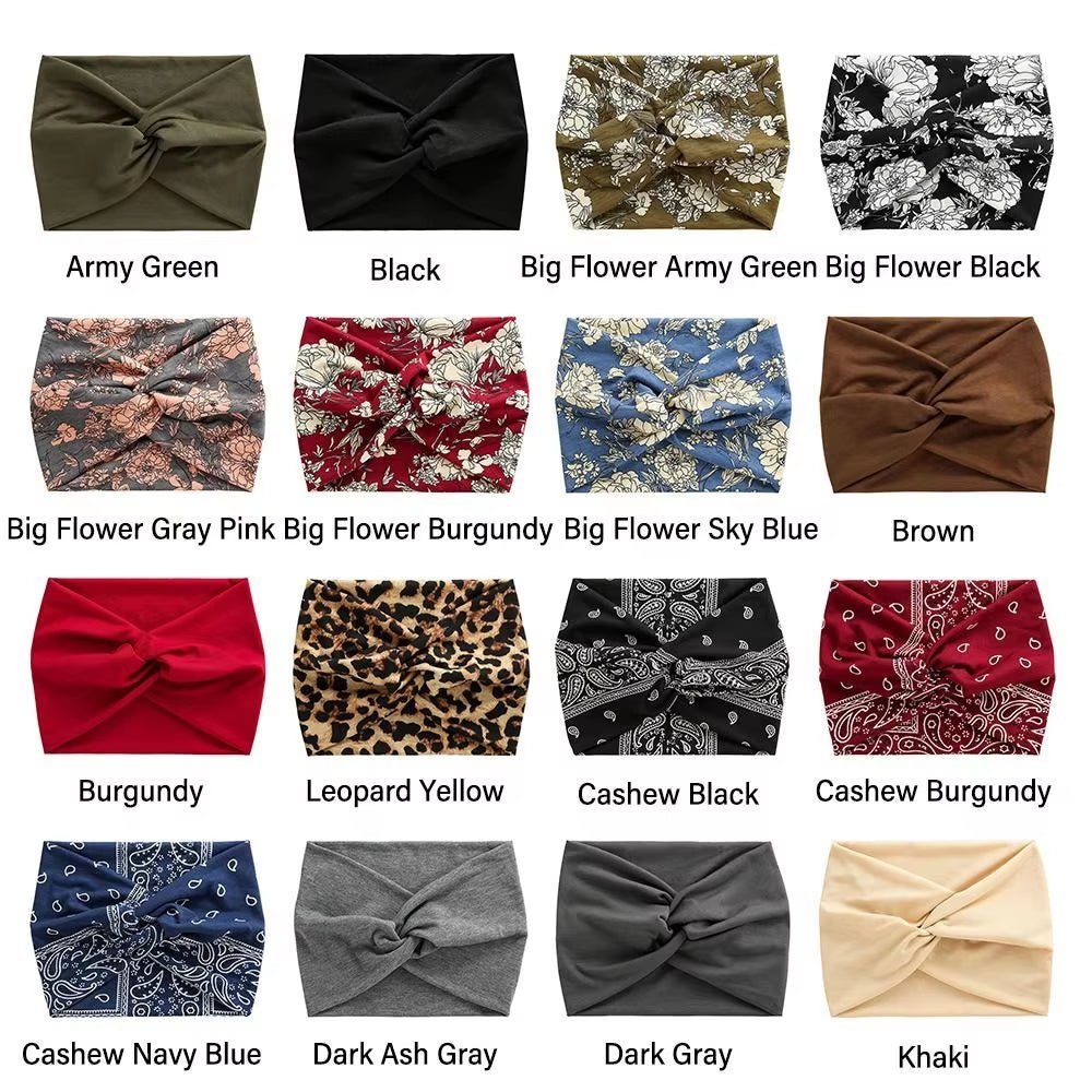 Hair Accessories Twisted Extra Large Thick Wide Headbands Turban Workout Headband Head Wraps for Women - My Store