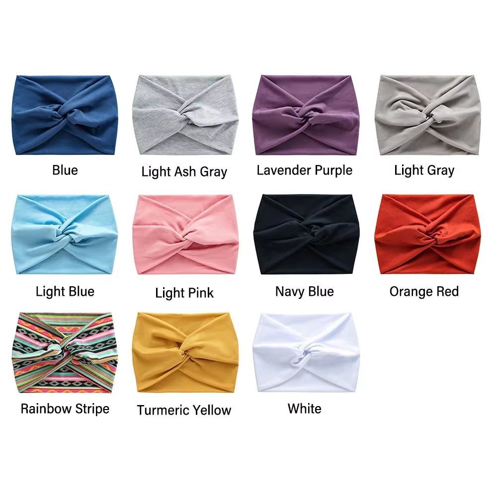 Hair Accessories Twisted Extra Large Thick Wide Headbands Turban Workout Headband Head Wraps for Women - My Store