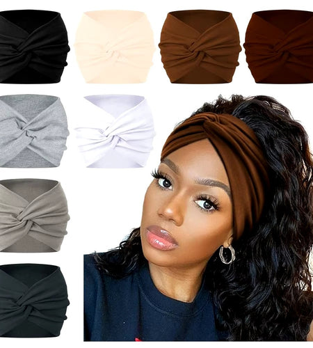 Hair Accessories Twisted Extra Large Thick Wide Headbands Turban Workout Headband Head Wraps for Women - My Store