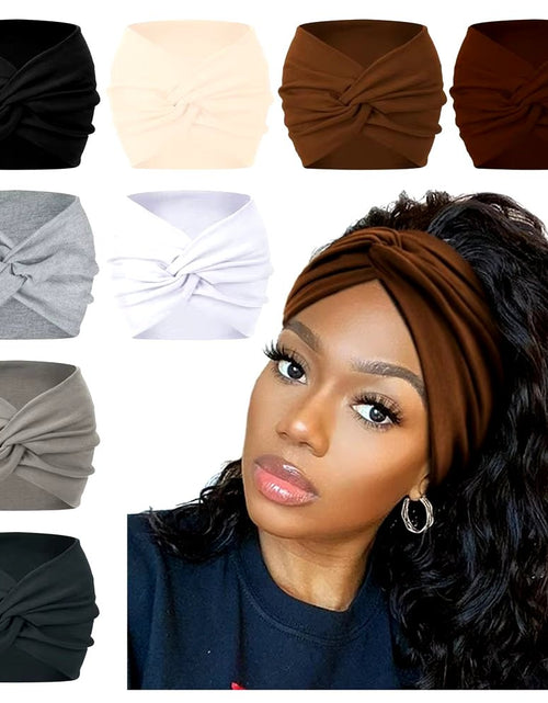 Load image into Gallery viewer, Hair Accessories Twisted Extra Large Thick Wide Headbands Turban Workout Headband Head Wraps for Women - My Store
