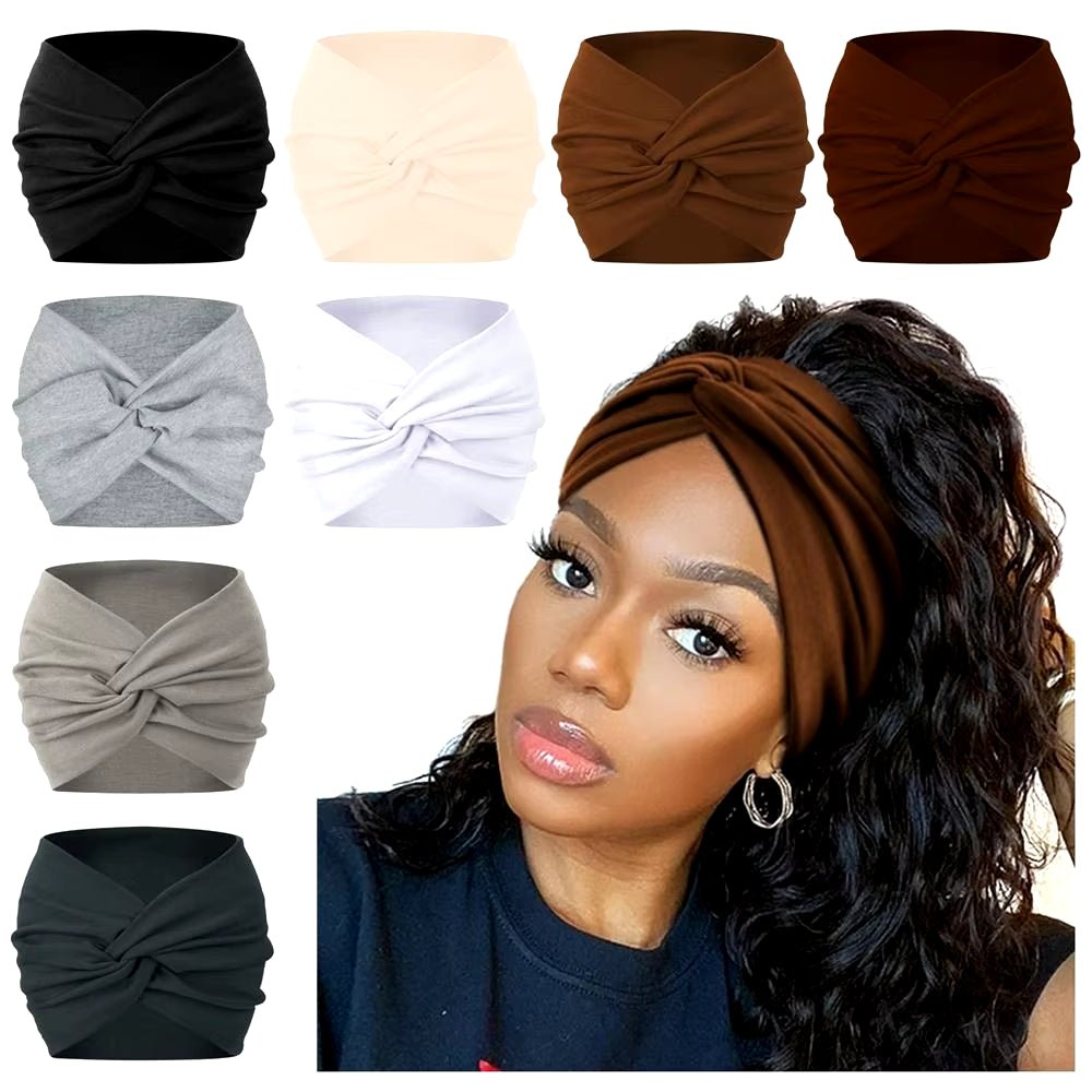 Hair Accessories Twisted Extra Large Thick Wide Headbands Turban Workout Headband Head Wraps for Women - My Store