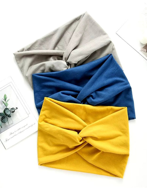 Load image into Gallery viewer, Hair Accessories Twisted Extra Large Thick Wide Headbands Turban Workout Headband Head Wraps for Women - My Store
