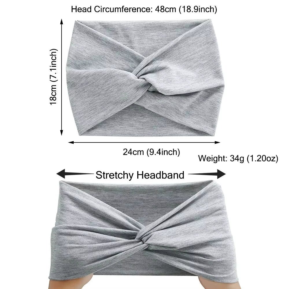 Hair Accessories Twisted Extra Large Thick Wide Headbands Turban Workout Headband Head Wraps for Women - My Store