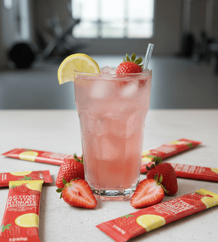 Hydration Packets Hydration Drink Mix, Strawberry Lemonade (20Ct) - Electrolyte Powder Developed for Athletes and Sports Performance, Gluten Free, Vegan, Kosher - My Store