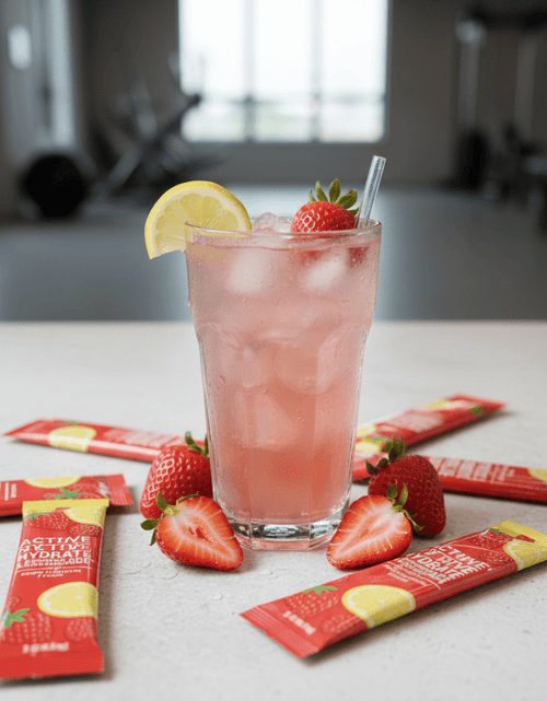 Load image into Gallery viewer, Hydration Packets Hydration Drink Mix, Strawberry Lemonade (20Ct) - Electrolyte Powder Developed for Athletes and Sports Performance, Gluten Free, Vegan, Kosher - My Store
