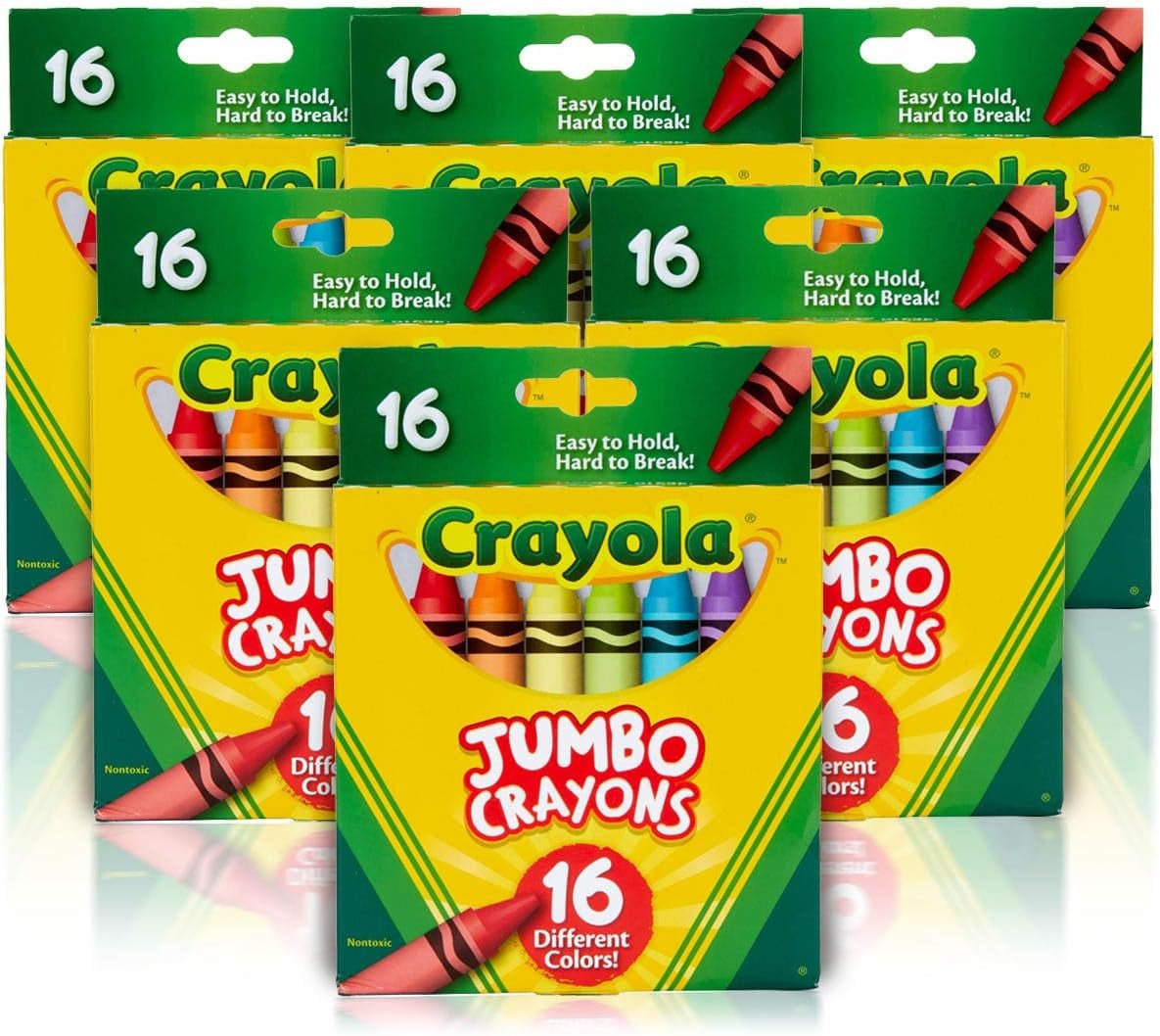 Jumbo Crayons Bulk, 6 Sets of 16 Large Crayons for Toddlers & Kids, School Supplies, Gifts [Amazon Exclusive] - My Store