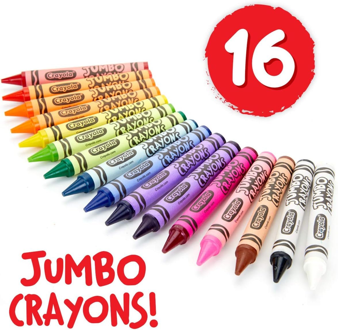 Jumbo Crayons Bulk, 6 Sets of 16 Large Crayons for Toddlers & Kids, School Supplies, Gifts [Amazon Exclusive] - My Store