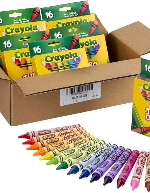 Load image into Gallery viewer, Jumbo Crayons Bulk, 6 Sets of 16 Large Crayons for Toddlers &amp; Kids, School Supplies, Gifts [Amazon Exclusive] - My Store

