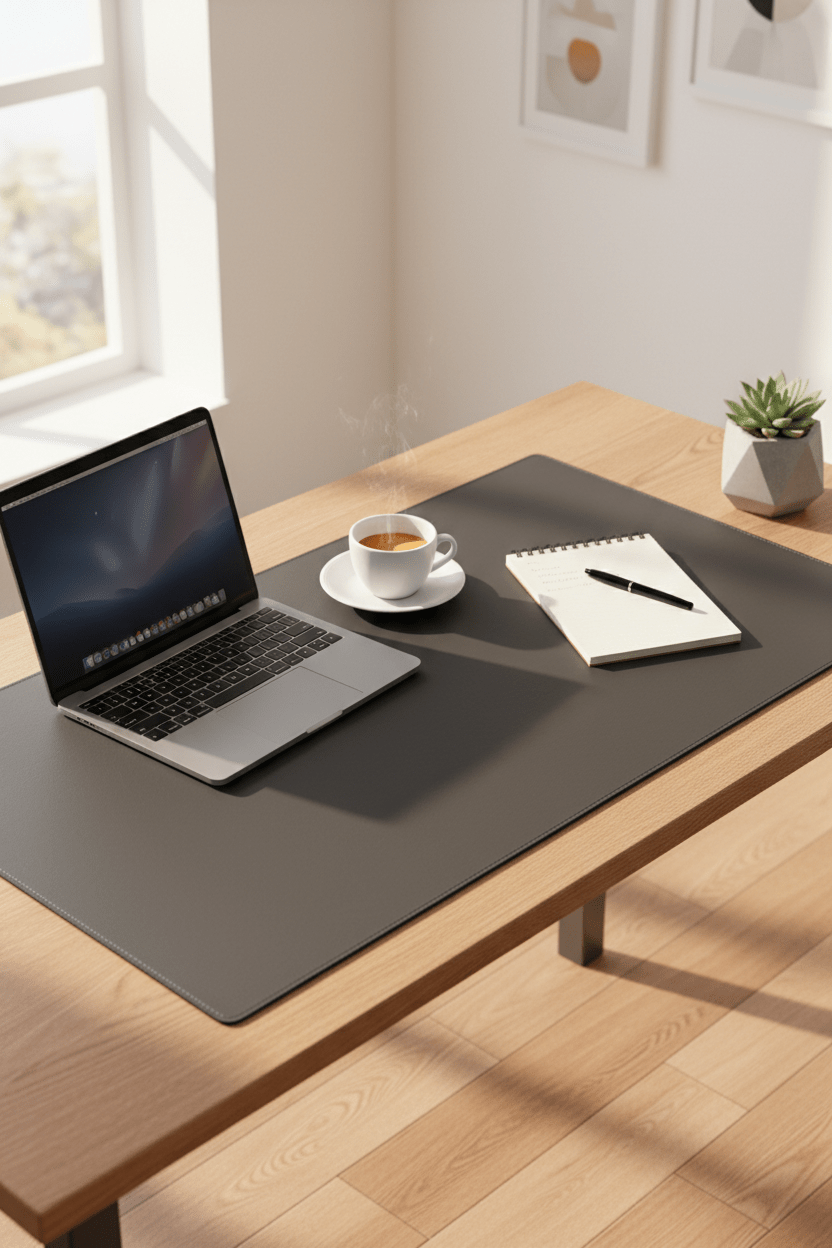 Leather Desk Mat,Desk Pad,Desktop Mat,Waterproof Mat for Desktop, Keyboard and Mouse,Leather Mouse Pad Protector Office Home,30"X 14"(M - Beige) - My Store