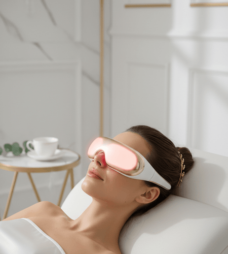 Led Red Light Eye Care Therapy EMS Pulse Micro - Current Device Eye Massager to Relieve Fatigue for Treatment under Eye Wrinkle - My Store
