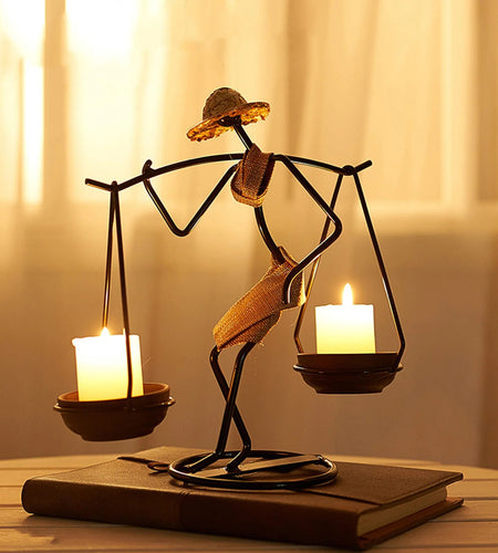 Metal Candle Holder Home Decor Accessories African Candlesticks for Candles Decorative Chandeliers Candle Wedding Centerpieces - My Store