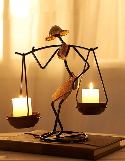 Load image into Gallery viewer, Metal Candle Holder Home Decor Accessories African Candlesticks for Candles Decorative Chandeliers Candle Wedding Centerpieces - My Store
