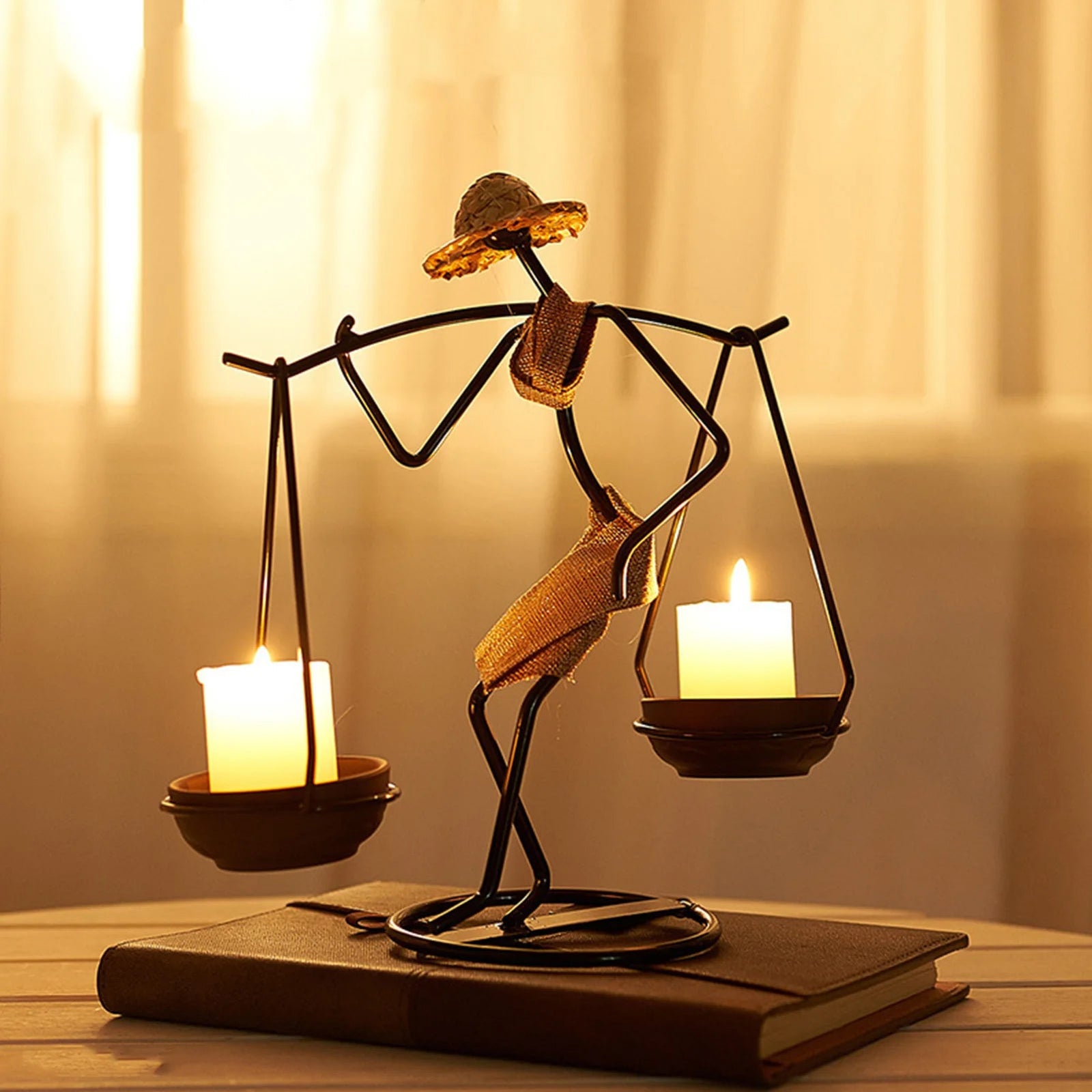 Metal Candle Holder Home Decor Accessories African Candlesticks for Candles Decorative Chandeliers Candle Wedding Centerpieces - My Store