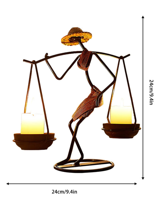 Load image into Gallery viewer, Metal Candle Holder Home Decor Accessories African Candlesticks for Candles Decorative Chandeliers Candle Wedding Centerpieces - My Store
