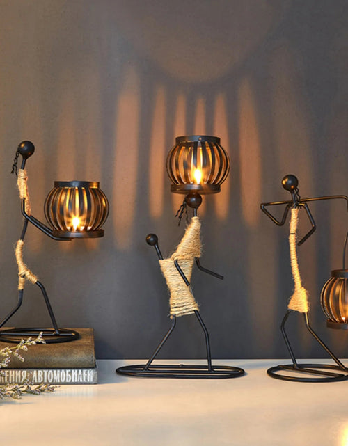 Load image into Gallery viewer, Metal Candle Holder Home Decor Accessories African Candlesticks for Candles Decorative Chandeliers Candle Wedding Centerpieces - My Store
