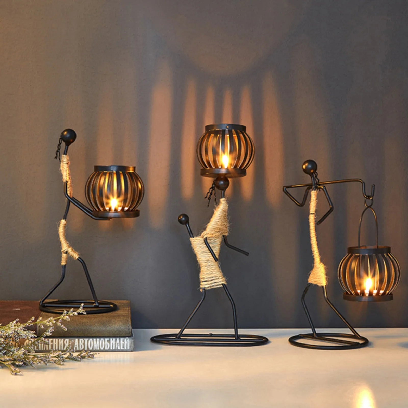 Metal Candle Holder Home Decor Accessories African Candlesticks for Candles Decorative Chandeliers Candle Wedding Centerpieces - My Store