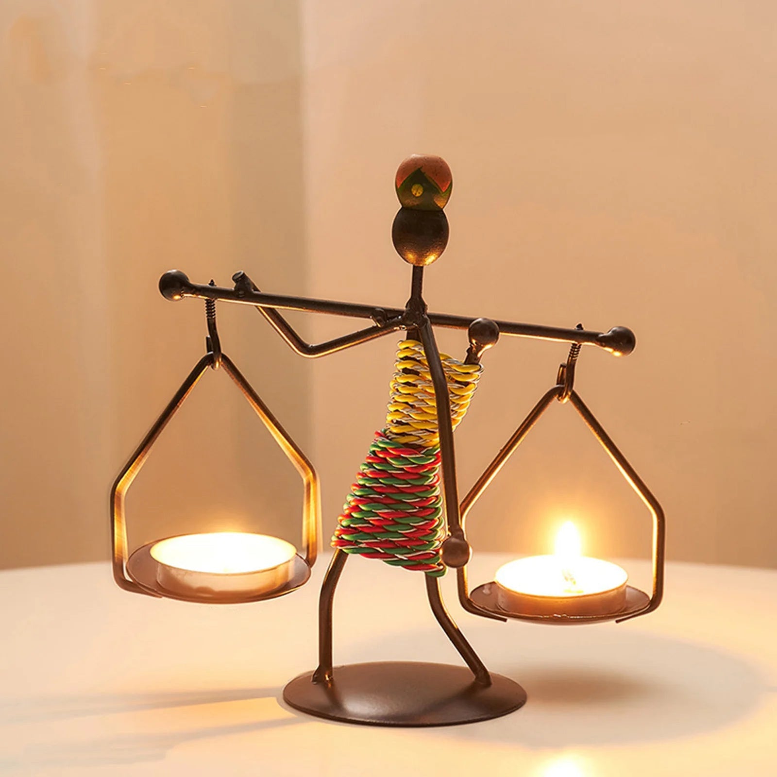 Metal Candle Holder Home Decor Accessories African Candlesticks for Candles Decorative Chandeliers Candle Wedding Centerpieces - My Store
