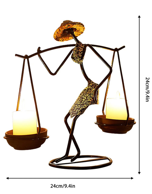 Load image into Gallery viewer, Metal Candle Holder Home Decor Accessories African Candlesticks for Candles Decorative Chandeliers Candle Wedding Centerpieces - My Store
