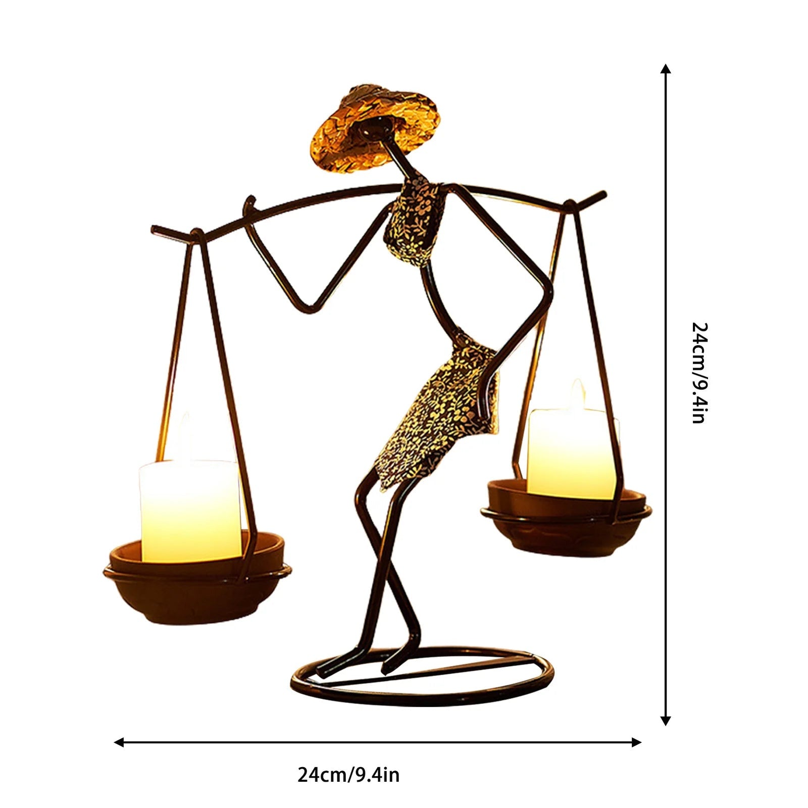 Metal Candle Holder Home Decor Accessories African Candlesticks for Candles Decorative Chandeliers Candle Wedding Centerpieces - My Store