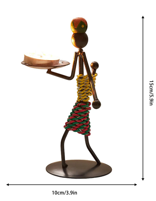 Load image into Gallery viewer, Metal Candle Holder Home Decor Accessories African Candlesticks for Candles Decorative Chandeliers Candle Wedding Centerpieces - My Store
