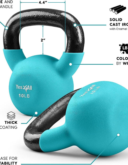 Load image into Gallery viewer, Neoprene Coated Kettlebell Weights, Strength Training Kettlebells for Weightlifting, Conditioning, Strength &amp; Core Training - My Store
