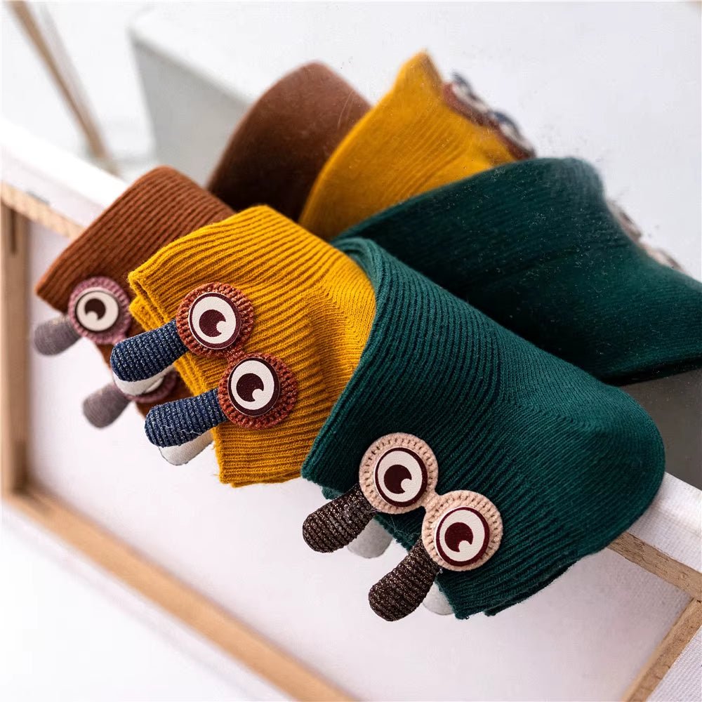 New Women'S Spring Summer Cartoon 3D Big Eyes Rabbit Eared Short Tube Socks Novelty Funny Soft Cotton Ankle Sokken Gift - My Store