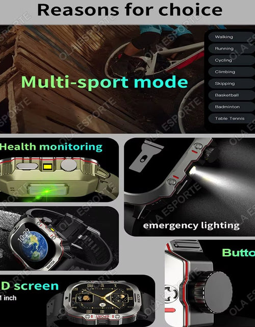 Load image into Gallery viewer, Original Men Smartwatch Flashlight Bluetooth Call Fitness Clock IP68 Waterproof Sports Men for Android IOS Smart Watch 2025 New - My Store
