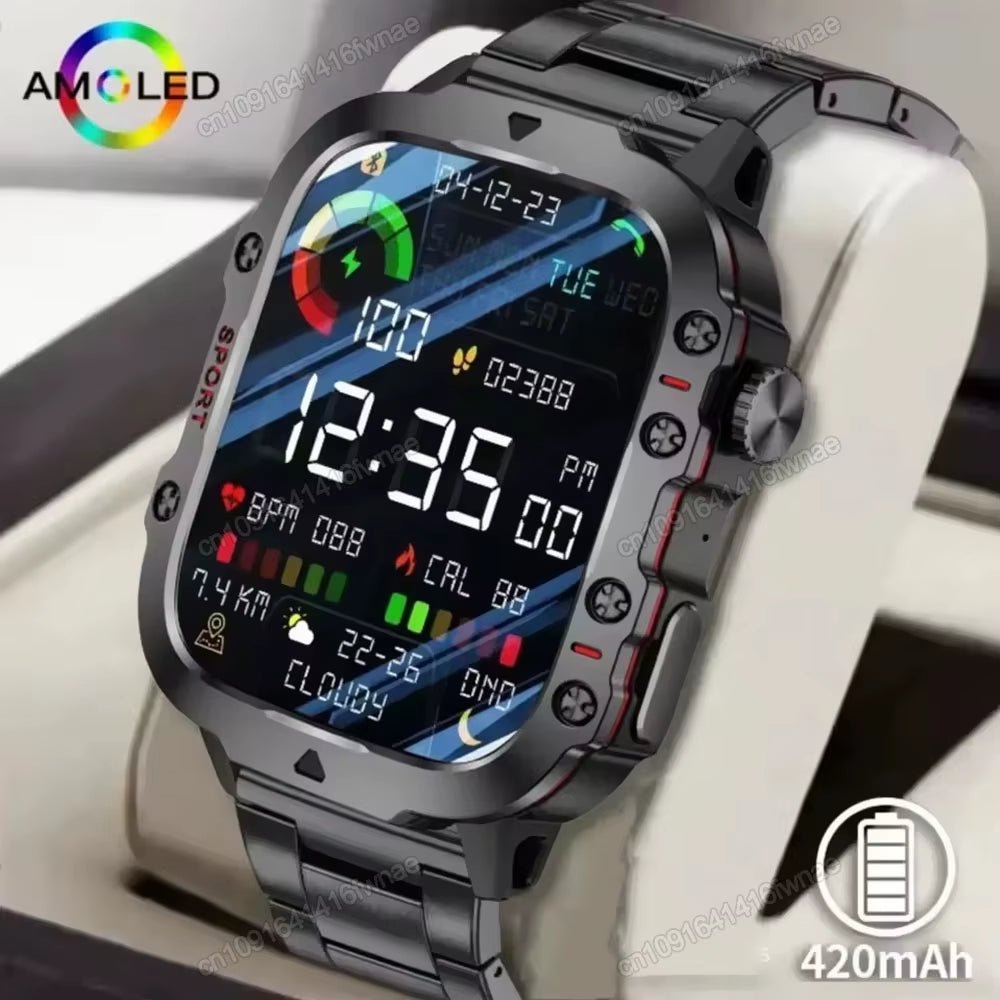 Original Men Smartwatch Flashlight Bluetooth Call Fitness Clock IP68 Waterproof Sports Men for Android IOS Smart Watch 2025 New - My Store