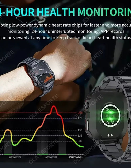Load image into Gallery viewer, Original Men Smartwatch Flashlight Bluetooth Call Fitness Clock IP68 Waterproof Sports Men for Android IOS Smart Watch 2025 New - My Store
