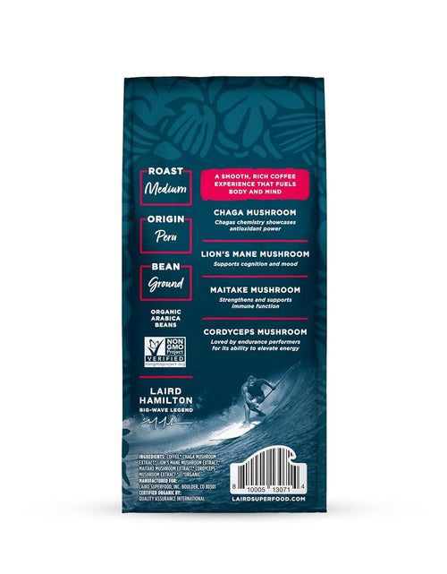Load image into Gallery viewer, Peruvian Medium Roast Coffee with Functional Mushrooms, Certified Organic Peruvian Ground Coffee Beans, Gluten - Free, Dairy - Free, Non - Gmo, Paleo, Keto Friendly, 12 Oz. Bag - My Store
