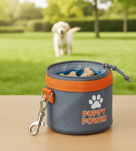 Portable Dog Treat Bag Puppy Training Treat Snack Bag Large Capacity Dog Training Snack Reward Waist Bag Pet Feed Pocket - TreasurTrove
