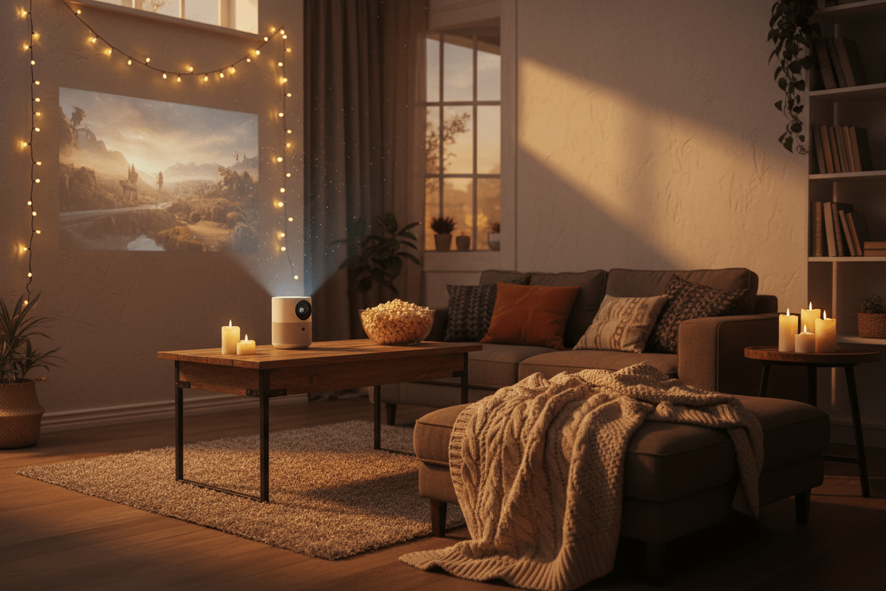 Portable Mini Projector – HD Home Theater for Movies & Gaming - My Store
