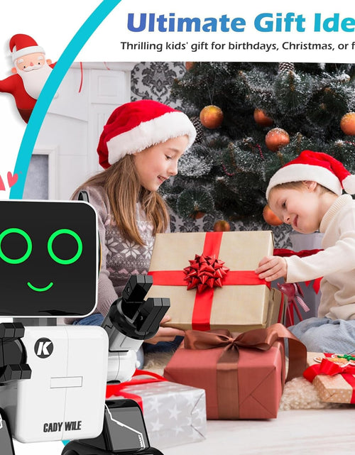 Load image into Gallery viewer, Rechargeable RC Robot Toy for Kids - Interactive Intelligent LED Light, Speaks, Dances, Built - In Coin Bank (White) - My Store
