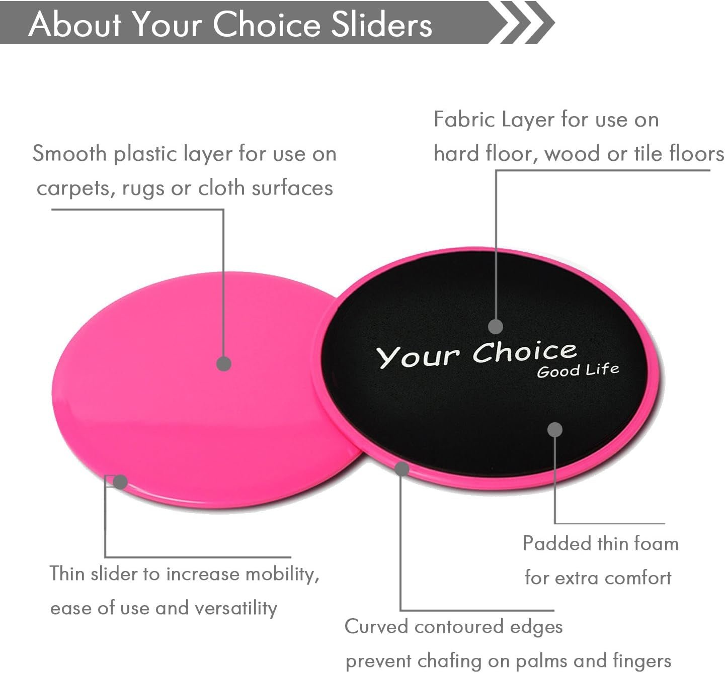 Sliders Fitness Equipment Floor Sliders Exercise Core Gliders Gliding Discs for Full Body Workout - My Store