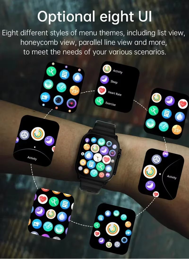 Smart Watch Bluetooth Talk Smartwatch Message Alert Heart Rate Monitor Sports Watch for Android IOS Men Women - My Store