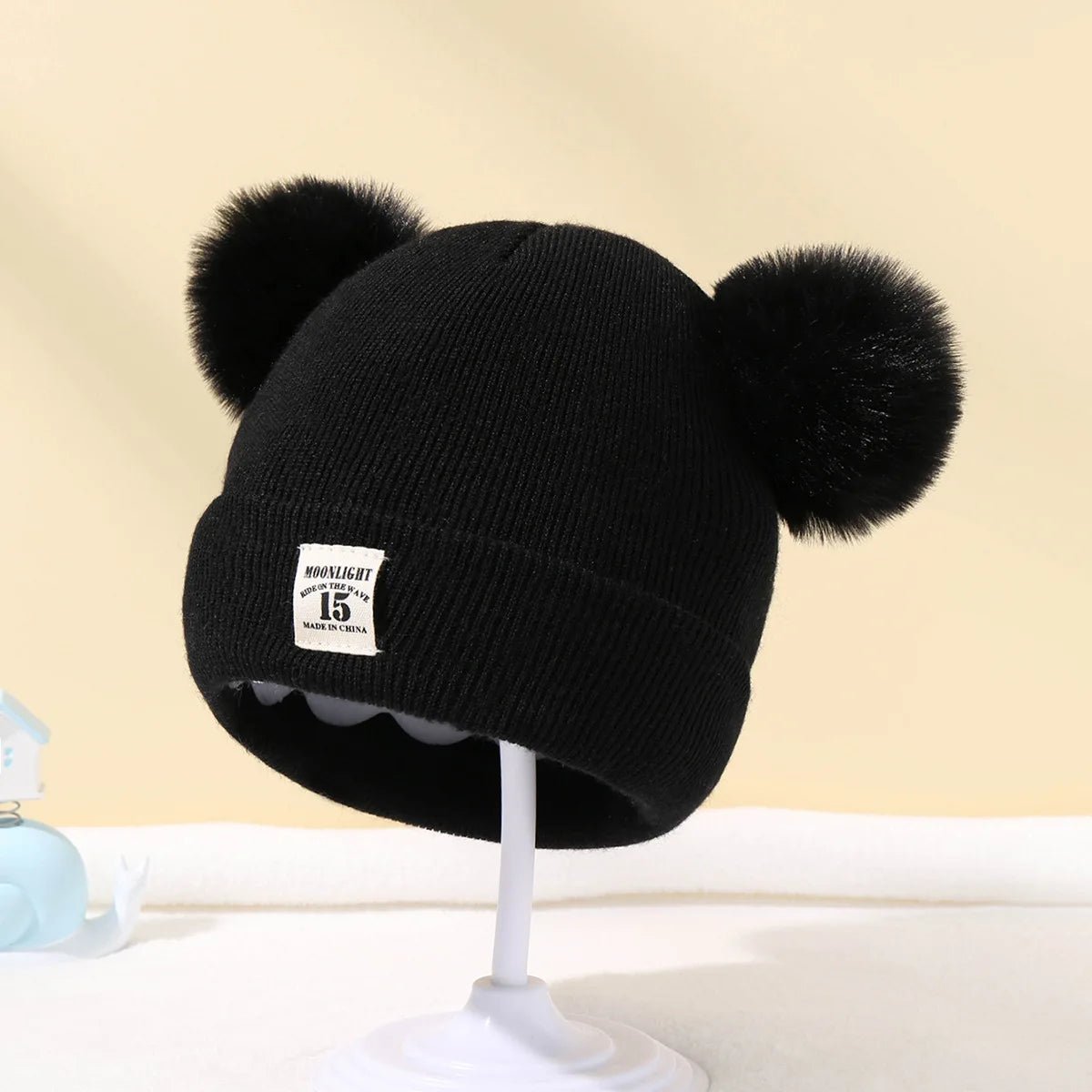 Solid Color Wool Knitted Bonnet Bebe Newborn Baby Hat Pompom Cute Winter Hat for Kids Boys Girls Children Warm Beanie Cap 0 - 3Y - My Store