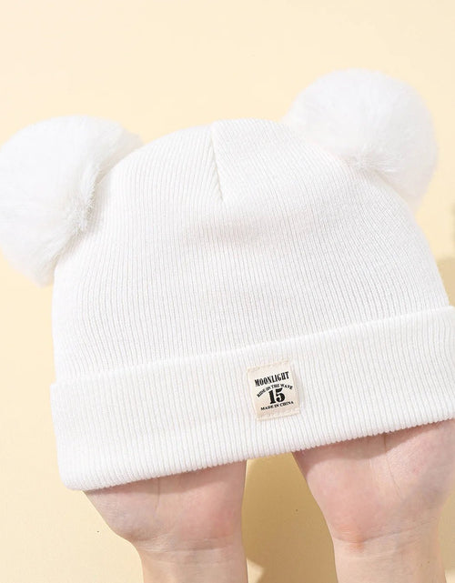 Load image into Gallery viewer, Solid Color Wool Knitted Bonnet Bebe Newborn Baby Hat Pompom Cute Winter Hat for Kids Boys Girls Children Warm Beanie Cap 0 - 3Y - My Store
