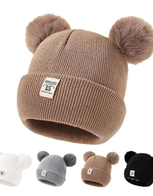Load image into Gallery viewer, Solid Color Wool Knitted Bonnet Bebe Newborn Baby Hat Pompom Cute Winter Hat for Kids Boys Girls Children Warm Beanie Cap 0 - 3Y - My Store
