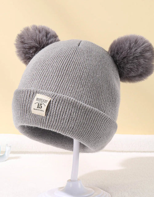 Load image into Gallery viewer, Solid Color Wool Knitted Bonnet Bebe Newborn Baby Hat Pompom Cute Winter Hat for Kids Boys Girls Children Warm Beanie Cap 0 - 3Y - My Store
