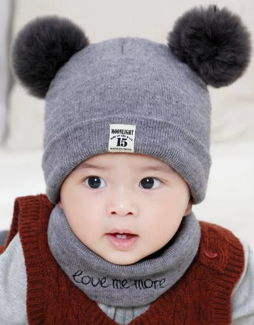 Load image into Gallery viewer, Solid Color Wool Knitted Bonnet Bebe Newborn Baby Hat Pompom Cute Winter Hat for Kids Boys Girls Children Warm Beanie Cap 0 - 3Y - My Store
