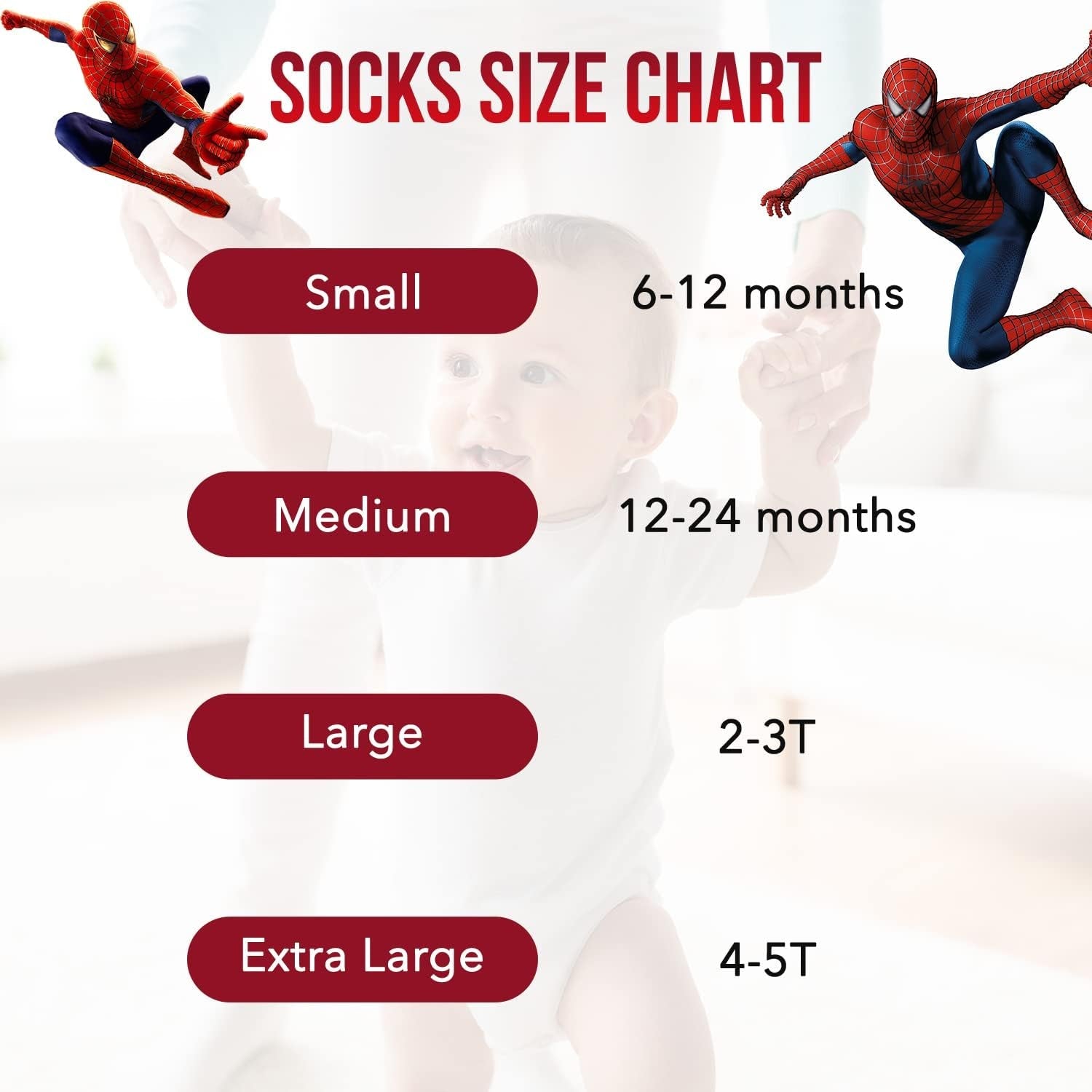 Spiderman Grip Socks, Socks for Toddler Boys, 10 Pack, Spider Man Toddler Gripper Socks, Amazing Spiderman Variety Pack - My Store