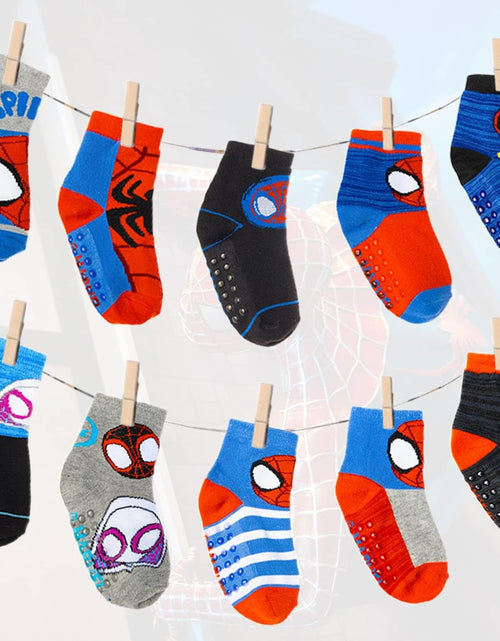 Load image into Gallery viewer, Spiderman Grip Socks, Socks for Toddler Boys, 10 Pack, Spider Man Toddler Gripper Socks, Amazing Spiderman Variety Pack - My Store

