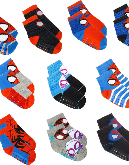 Load image into Gallery viewer, Spiderman Grip Socks, Socks for Toddler Boys, 10 Pack, Spider Man Toddler Gripper Socks, Amazing Spiderman Variety Pack - My Store
