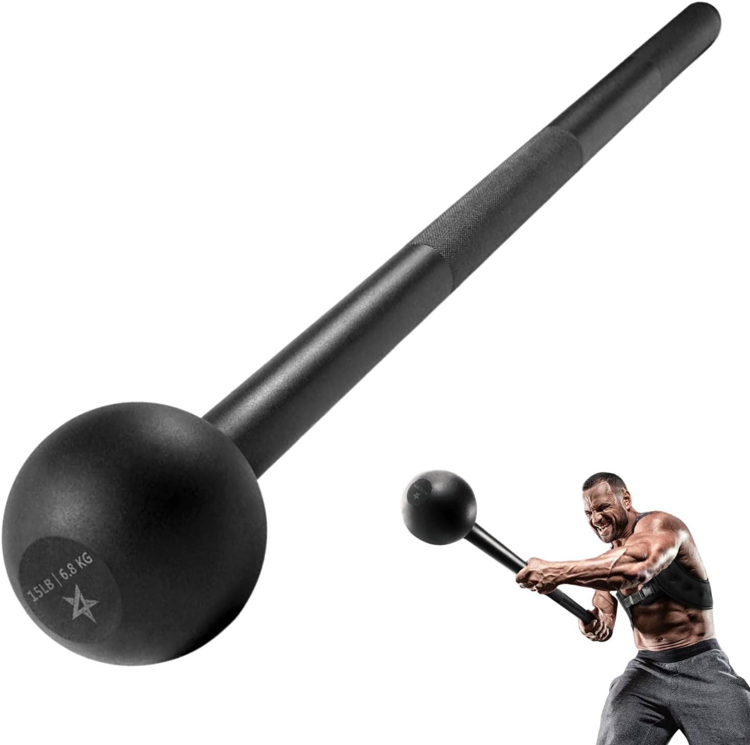 Steel Mace Bell for Strength Training, Support Full Body, Muscles, Shoulder, Grips & Forearms Workouts, Stretching 5, 7, 10, 15, 20, 25, 30 LB for Woman & Man - My Store