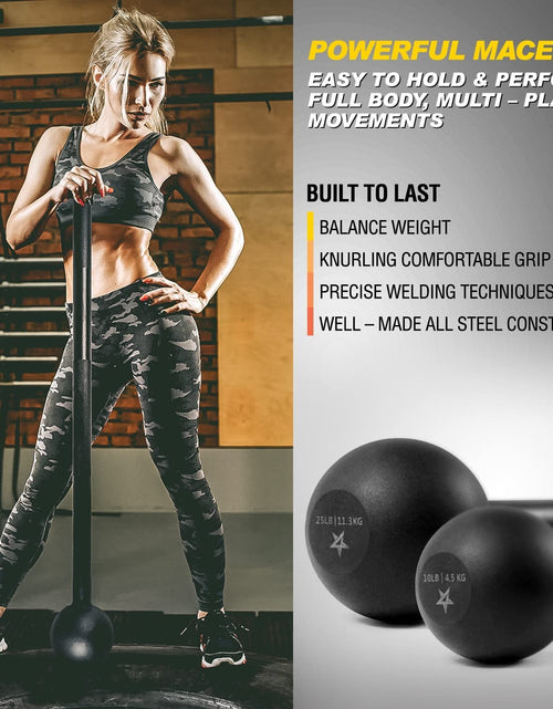 Load image into Gallery viewer, Steel Mace Bell for Strength Training, Support Full Body, Muscles, Shoulder, Grips &amp; Forearms Workouts, Stretching 5, 7, 10, 15, 20, 25, 30 LB for Woman &amp; Man - My Store

