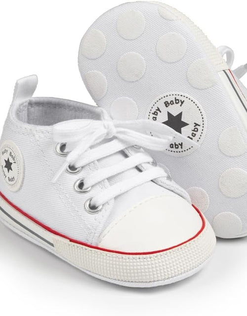 Load image into Gallery viewer, Unisex Baby Boy Girl Canvas Sneaker Soft Sole Ankle Infant First Walkers Crib Shoe - My Store
