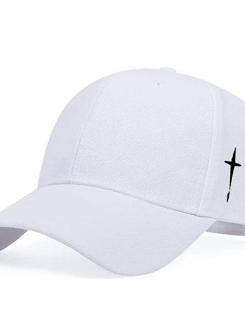Load image into Gallery viewer, Unisex Simple Cross Water Drop Embroidery Baseball Caps Spring and Autumn Outdoor Adjustable Casual Hat Sunscreen Hat - My Store
