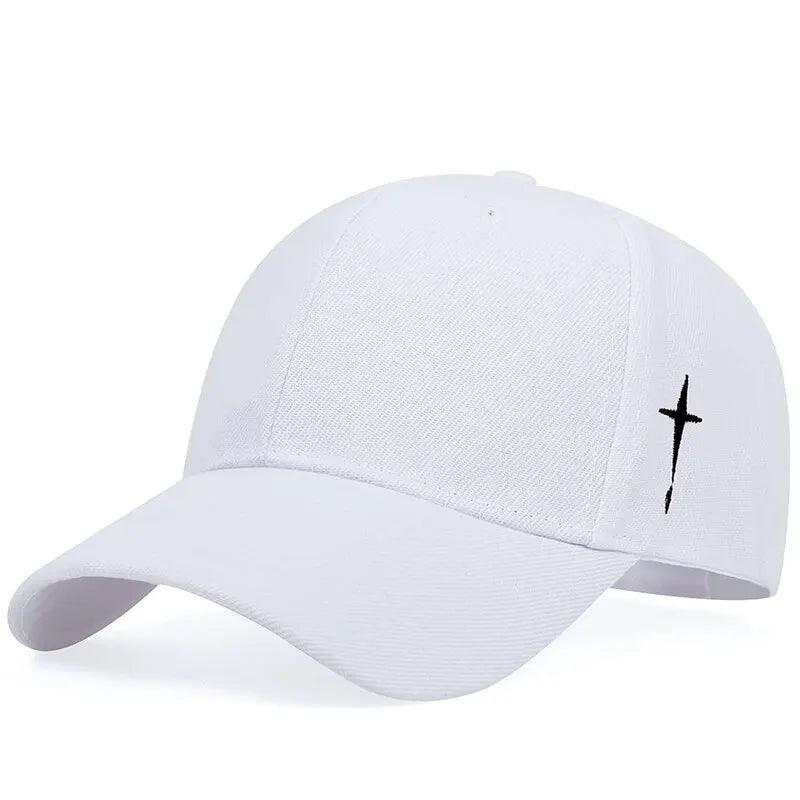Unisex Simple Cross Water Drop Embroidery Baseball Caps Spring and Autumn Outdoor Adjustable Casual Hat Sunscreen Hat - My Store