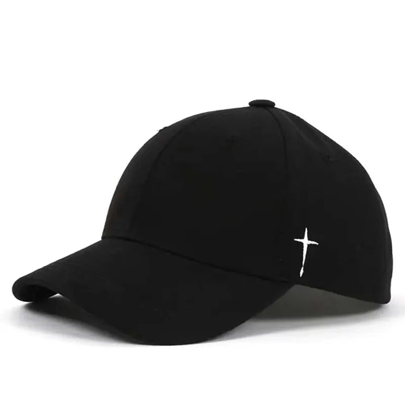 Unisex Simple Cross Water Drop Embroidery Baseball Caps Spring and Autumn Outdoor Adjustable Casual Hat Sunscreen Hat - My Store
